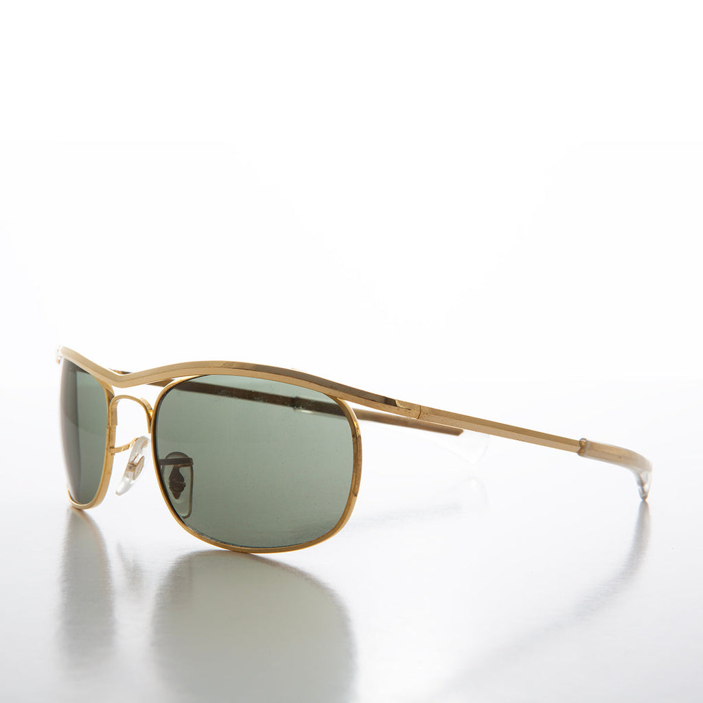 80s Metal Wrap Sunglass with Paddle Temples - Gorman