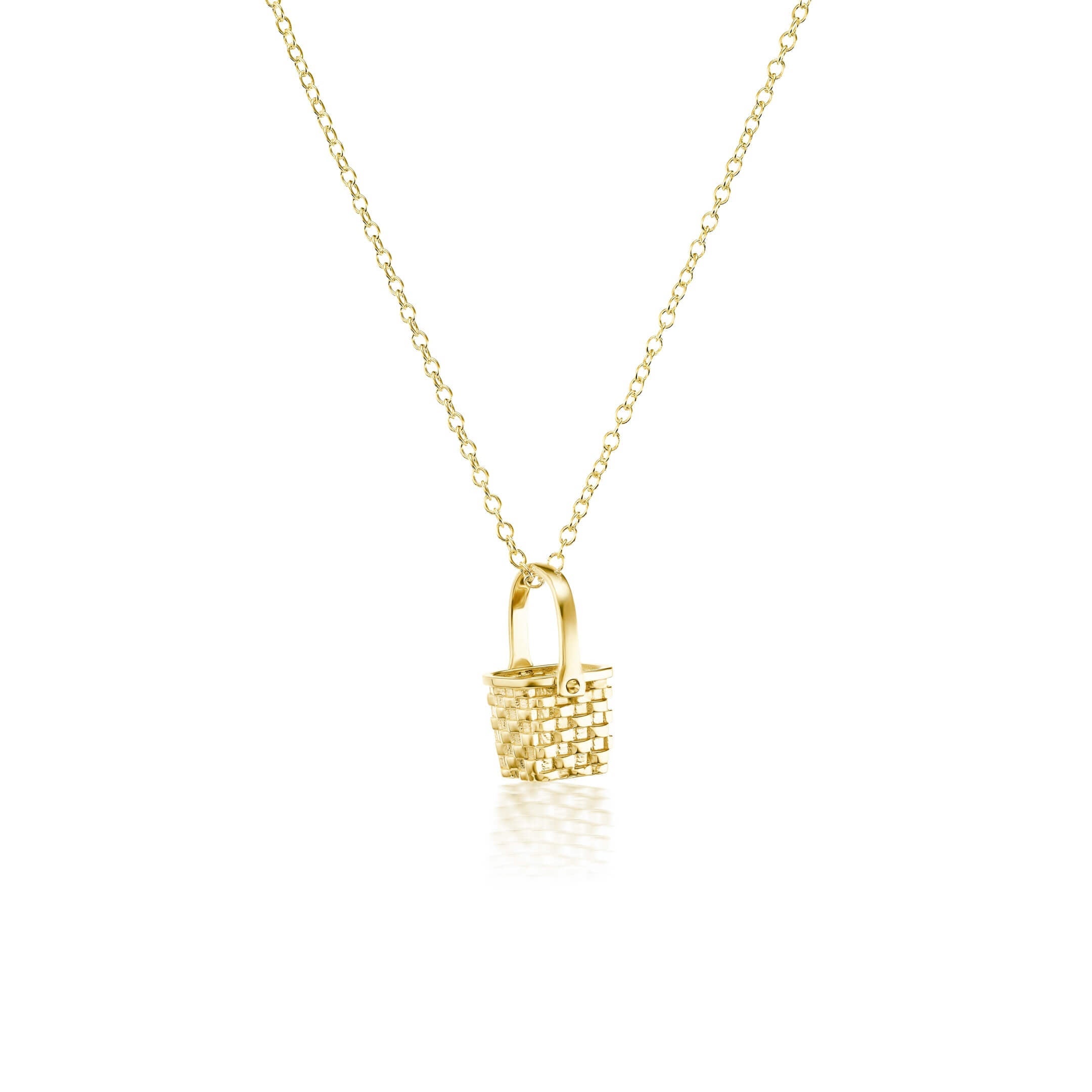 Gold Basket Case Pendant