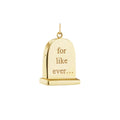 Small Gold Gravestone Pendant