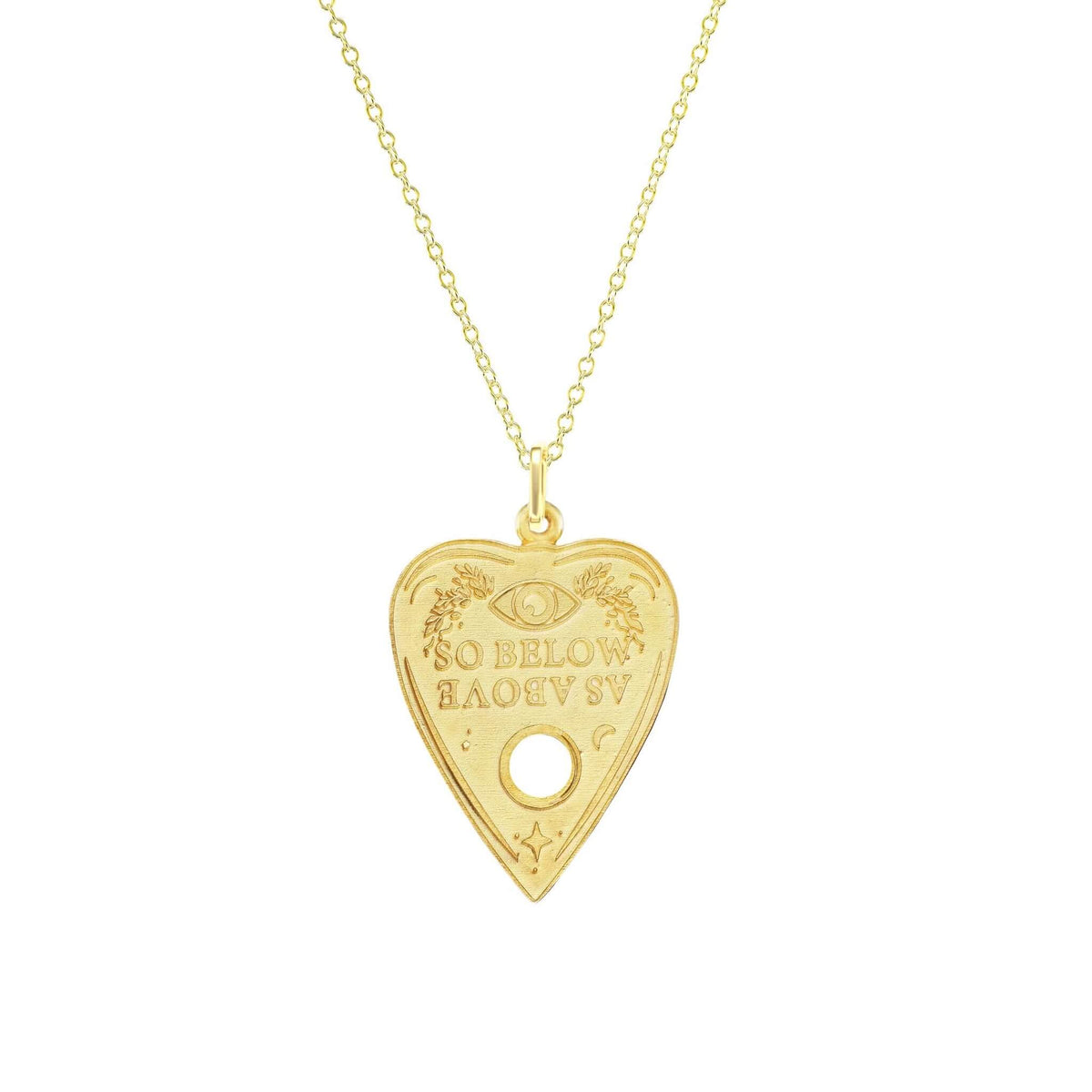 Gold Ouija Slider Pendant