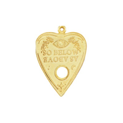 Gold Ouija Slider Pendant