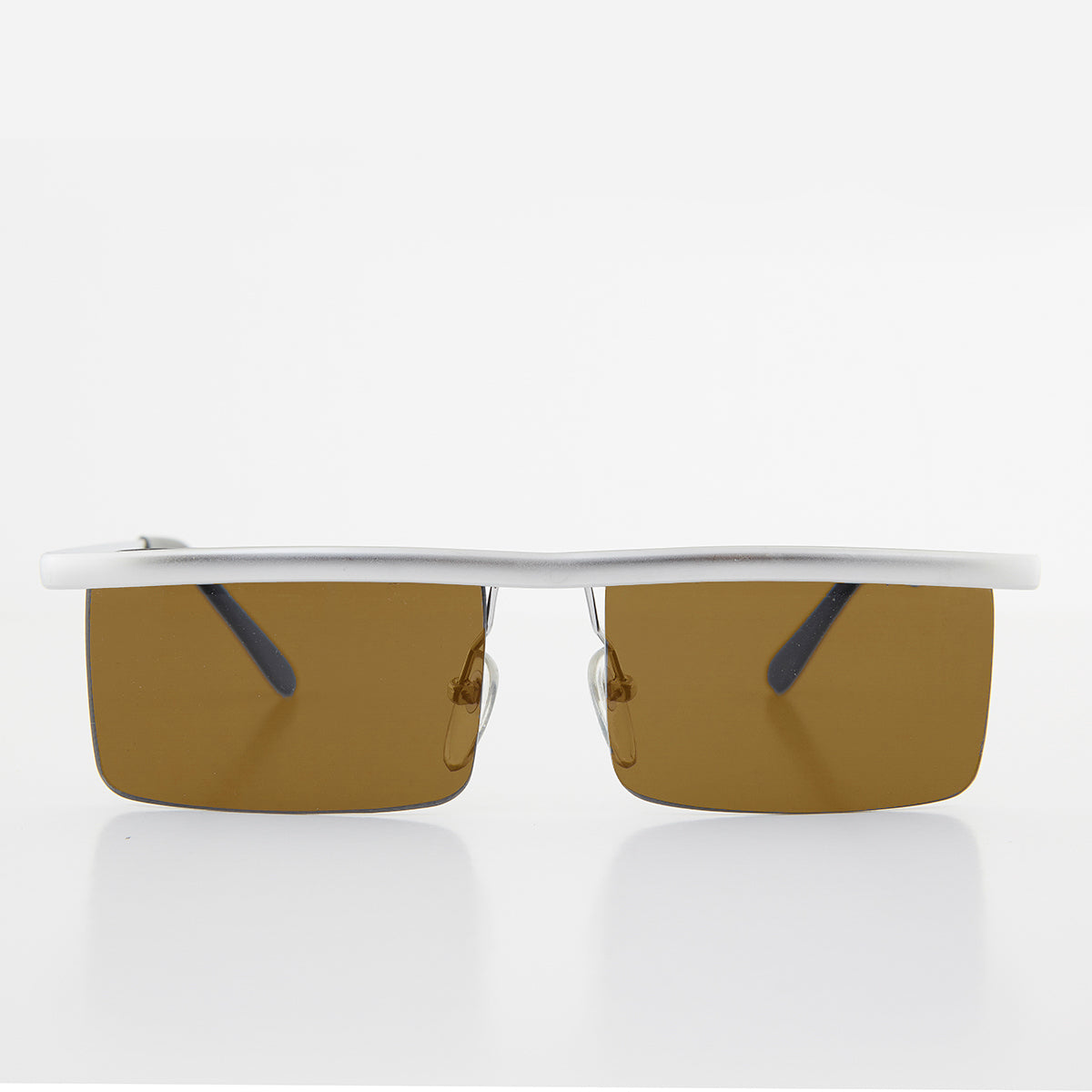Futuristic Metal Rectangular Vintage Sunglass - Hans