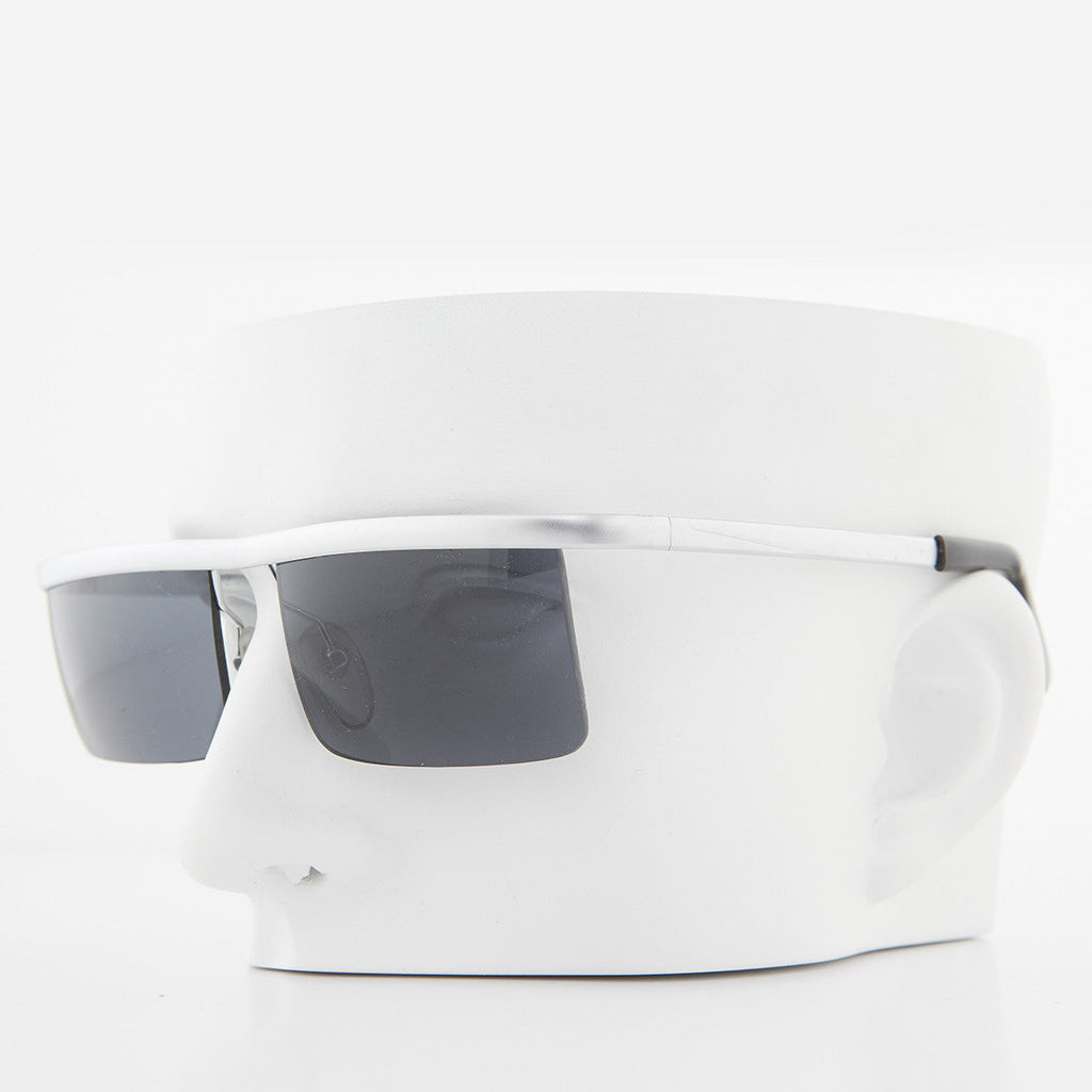Futuristic Metal Rectangular Vintage Sunglass - Hans