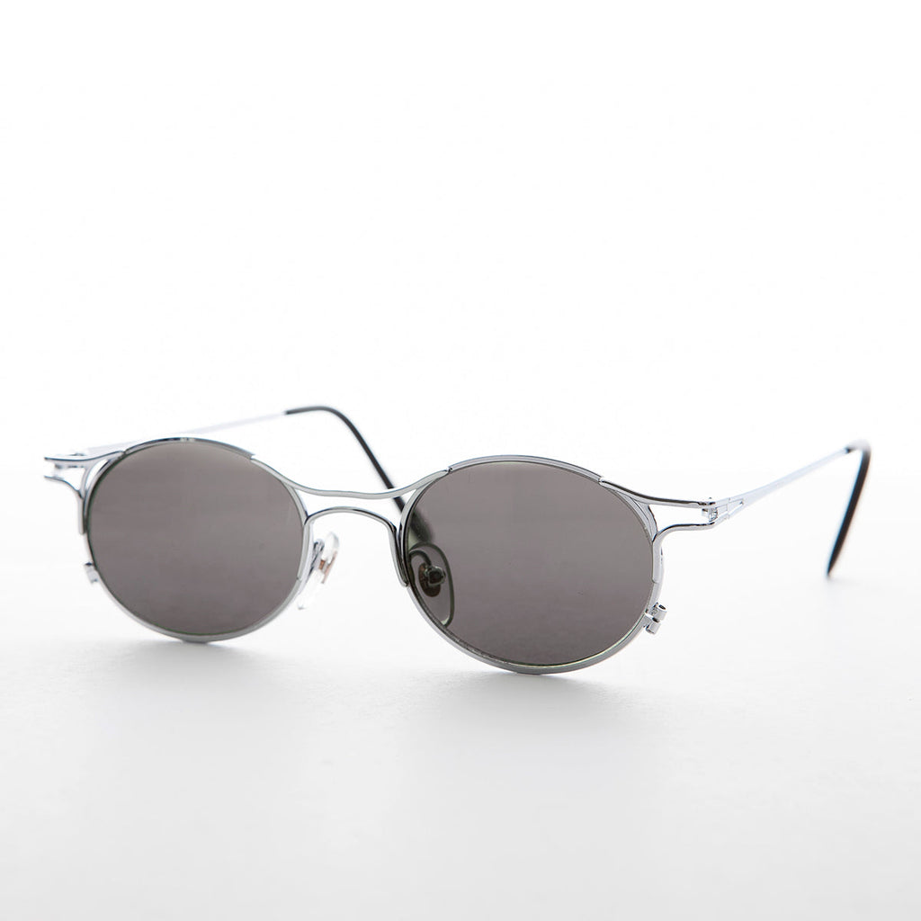 90s Victorian Oval Steampunk Vintage Sunglass - Harland