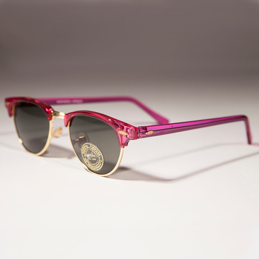 Colorful Brow Line Half Frame Women's Vintage Sunglass - Hedy