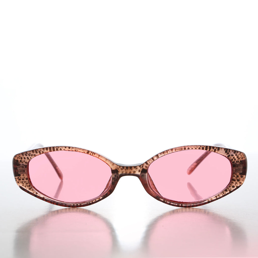 90s Oval Sunglasses with Light Tinted Lenses - Helena
