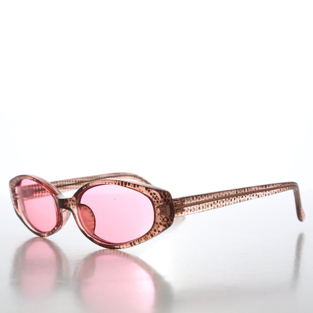 90s Oval Sunglasses with Light Tinted Lenses - Helena