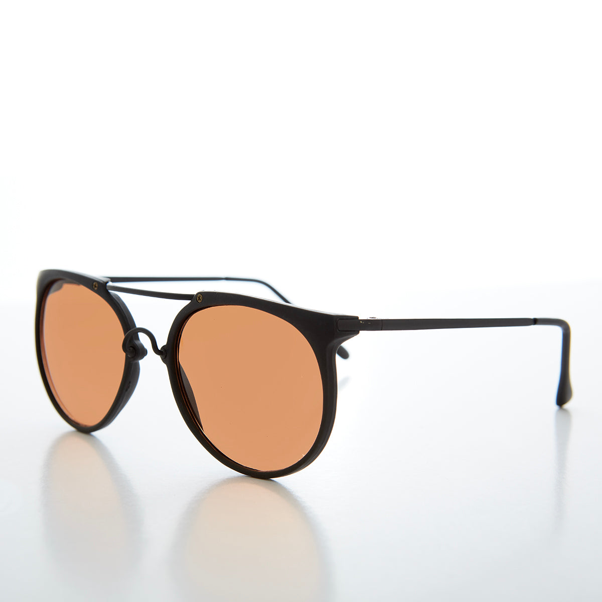 Round Aviator Sunglasses with Copper Lens - Hinkle