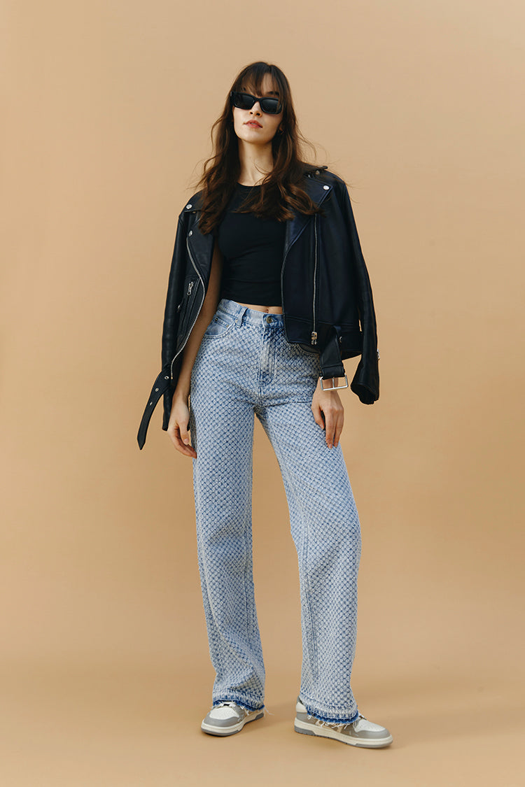 Coney Island Whitefish Tweed Wide Jeans HJ007 [FINAL SALE]