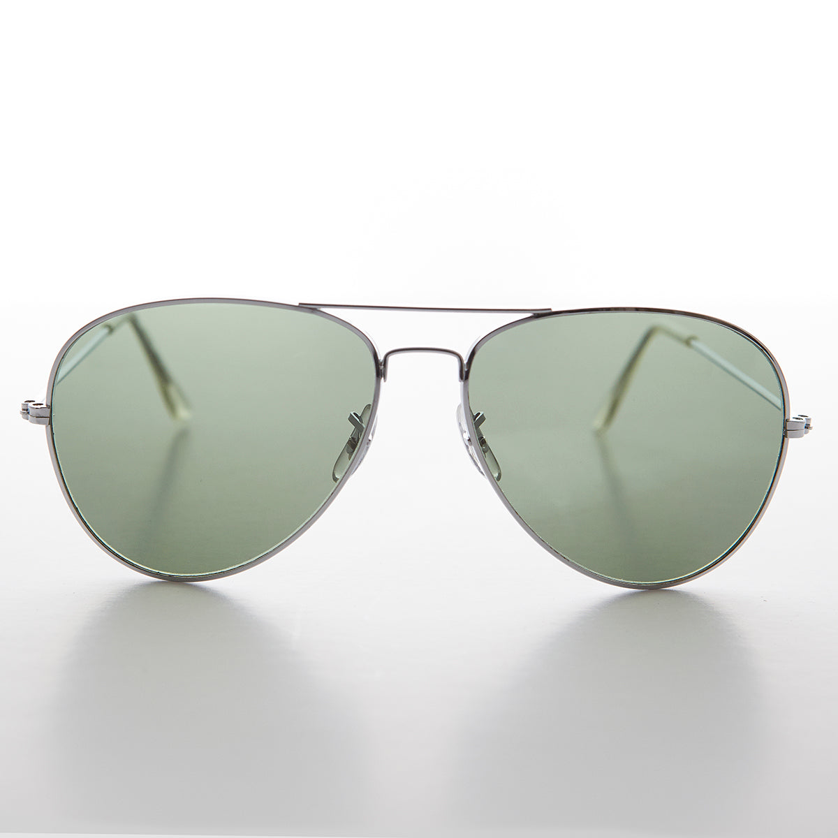 Vintage Metal Aviator Sunglass with Glass Lens - Hughes