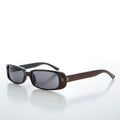 Sleek Rectangular Mod 90s Sunglasses - Hunter