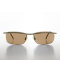 Rimless Y2k Sleek Rectangle Vintage Sunglasses - Hyland