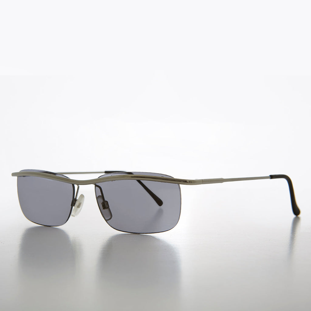 Rimless Y2k Sleek Rectangle Vintage Sunglasses - Hyland
