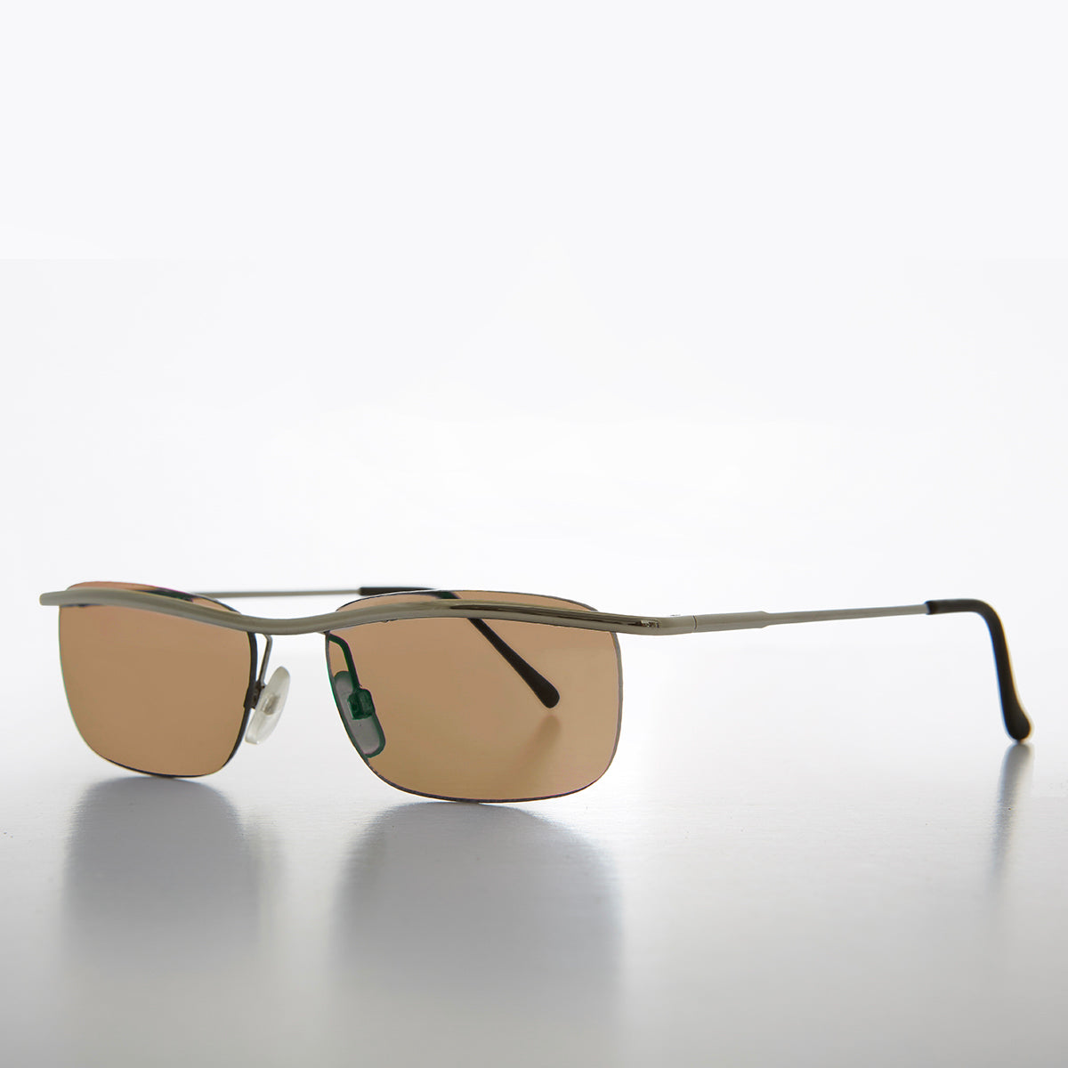 Rimless Y2k Sleek Rectangle Vintage Sunglasses - Hyland