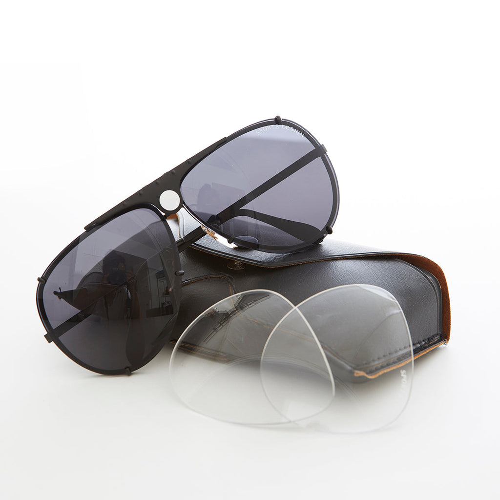 Aviator Sunglass with Interchangeable Clear Lens -  Iberian