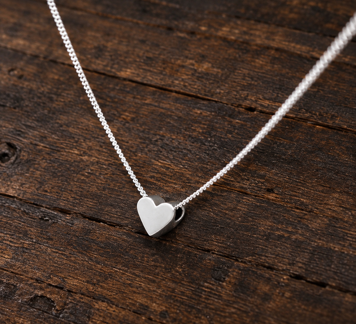 Tiny Heart Sterling Silver Necklace