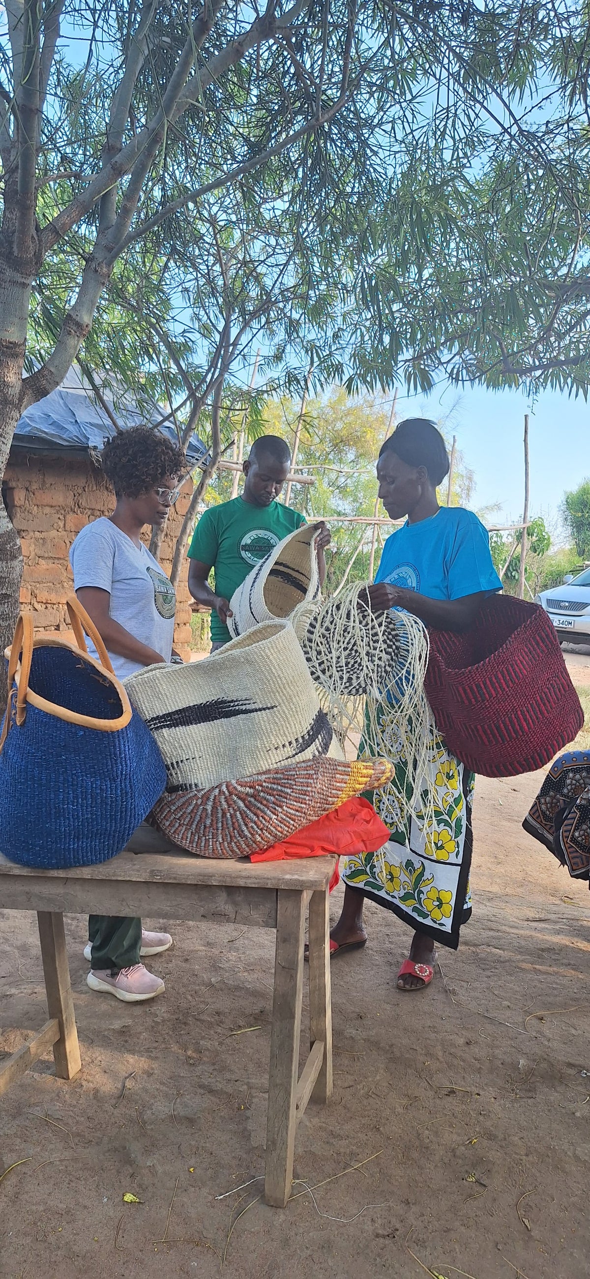 Resilient Handmade Sisal African Basket Tote Bag