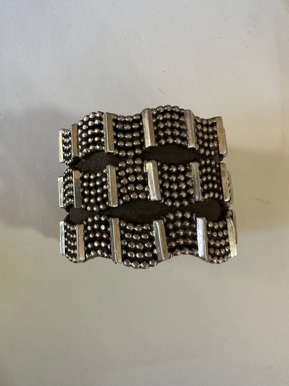 Incredibile Handcrafted Sterling Silver Cuff Bracelet Signed