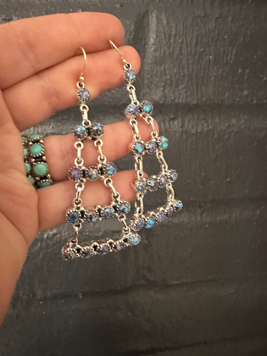 Handmade Purple Dream Mojave And Sterling Silver Dangle Earrings