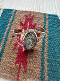 Handcrafted Golden Hills Turquoise And Sterling Silver Adjustable Cuff Bracelet