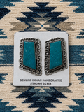 Handcrafted Sterling Silver & Turquoise Post Earrings