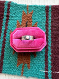Handcrafted Sterling Silver & Pink Conch Single Stone Ring Signed