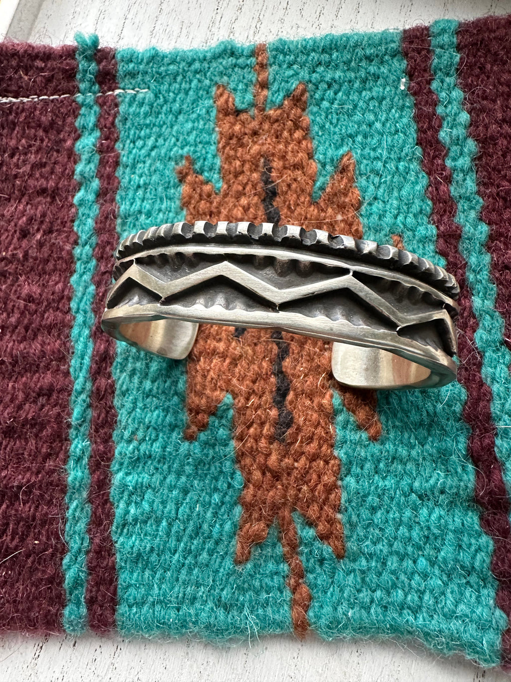 Elvira Bill Handcrafted Sterling Silver Cuff Bracelet Signed