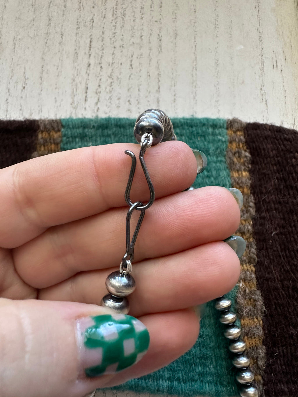 Handcrafted Sterling Silver Saucer 6mm Beaded Necklace