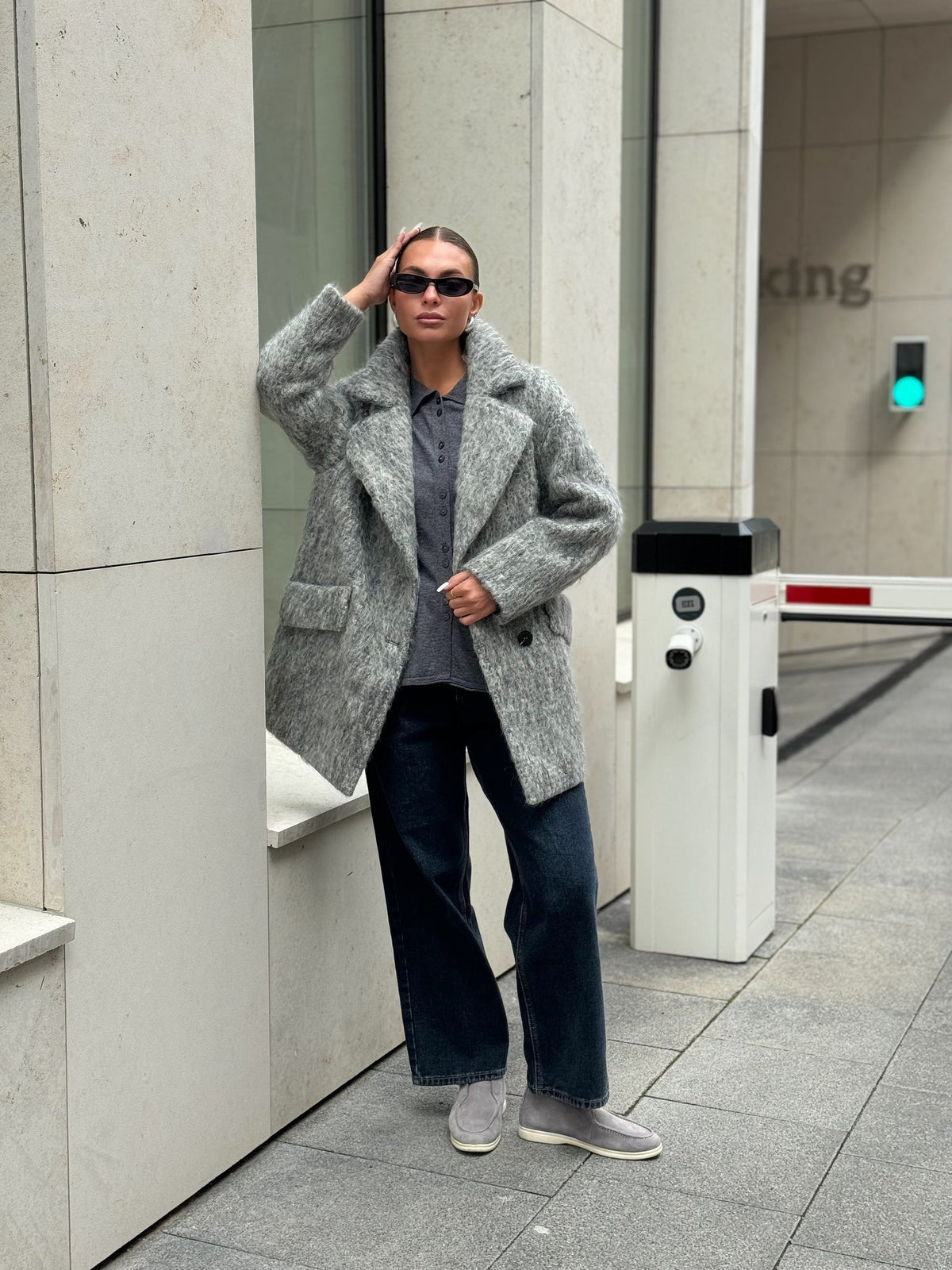 Stanford Mohair Wool Midi Coat
