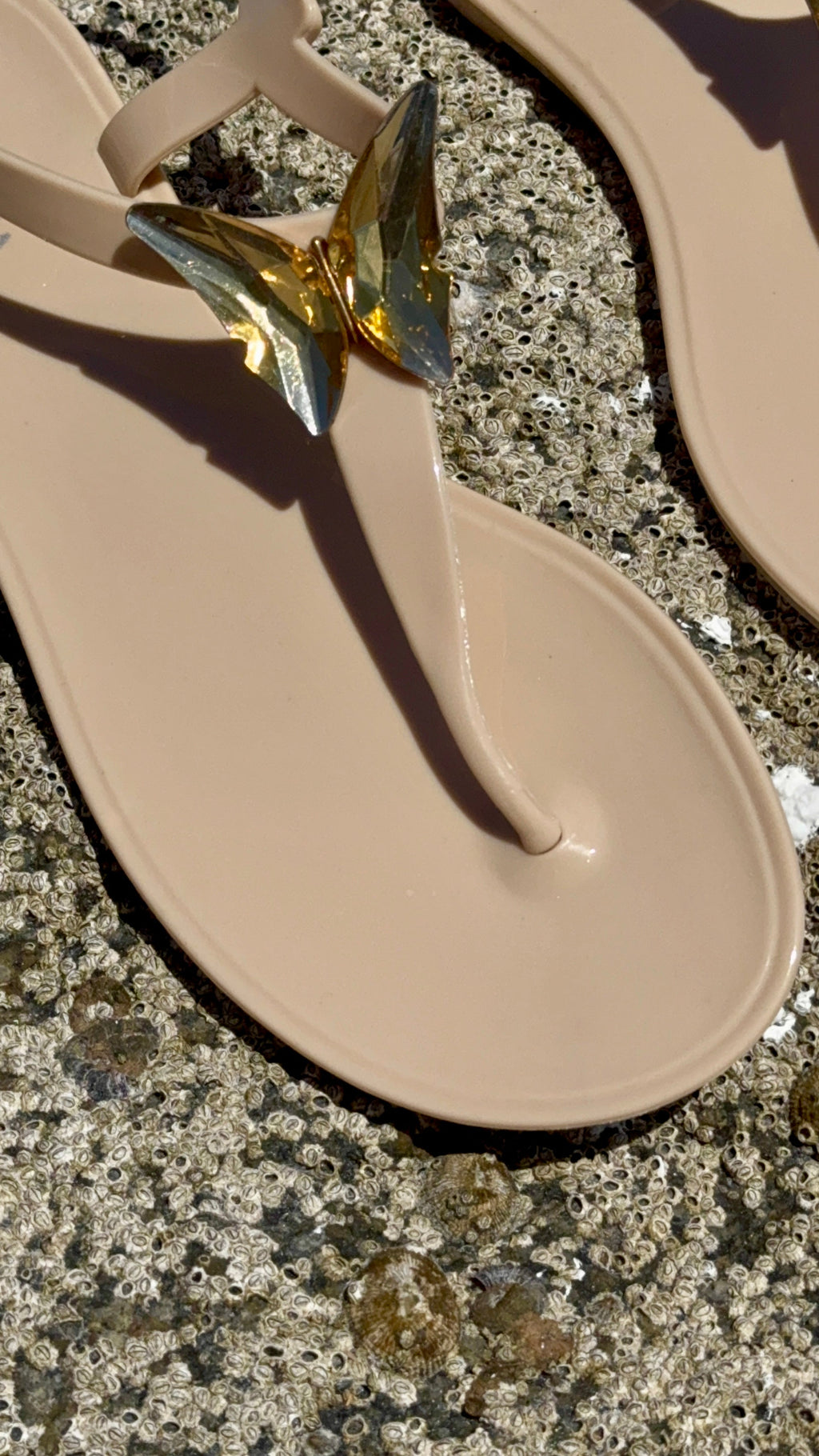 ALIANA Nude Gel Beach Sandals