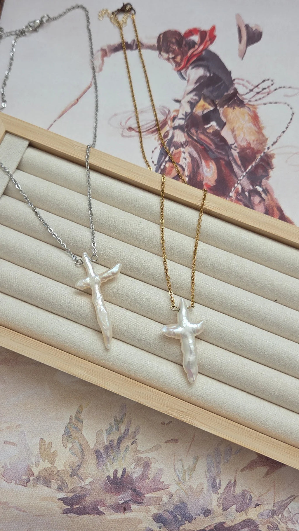 Jesus Saves - Fresh Water Pearl Necklace