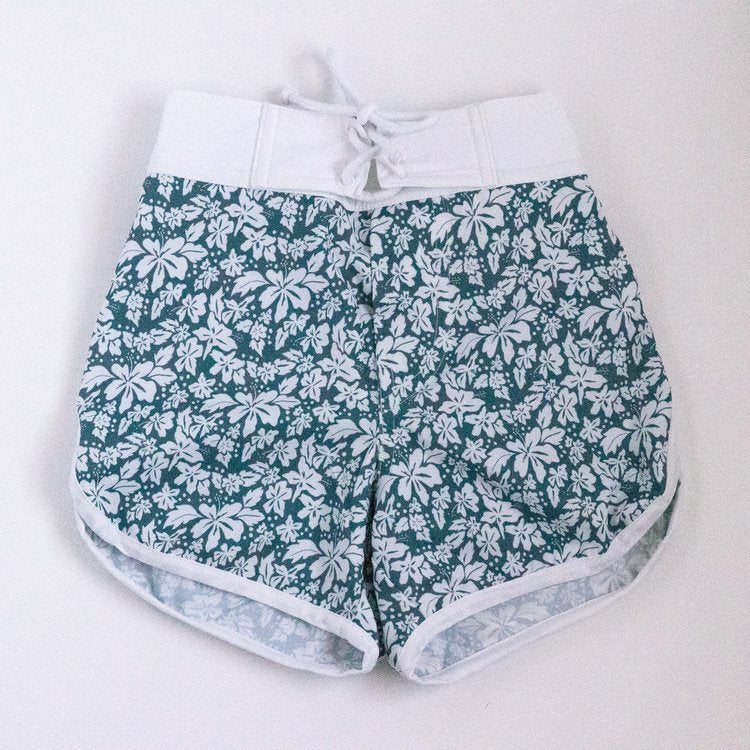 Blue Hibiscus Kids Surf Shorts