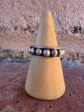 Handmade Brushed Sterling Silver 4mm Rocker Stacker Adjustable Band Ring