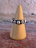 Handmade Brushed Sterling Silver 5mm Rocker Stacker Adjustable Band Ring