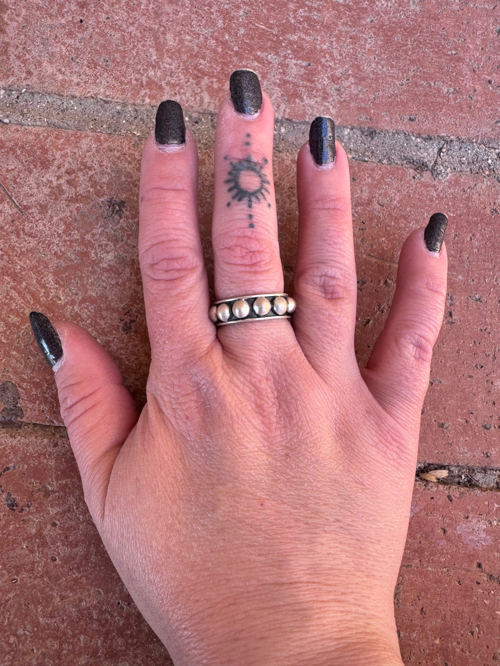Handmade Brushed Sterling Silver 5mm Rocker Stacker Adjustable Band Ring