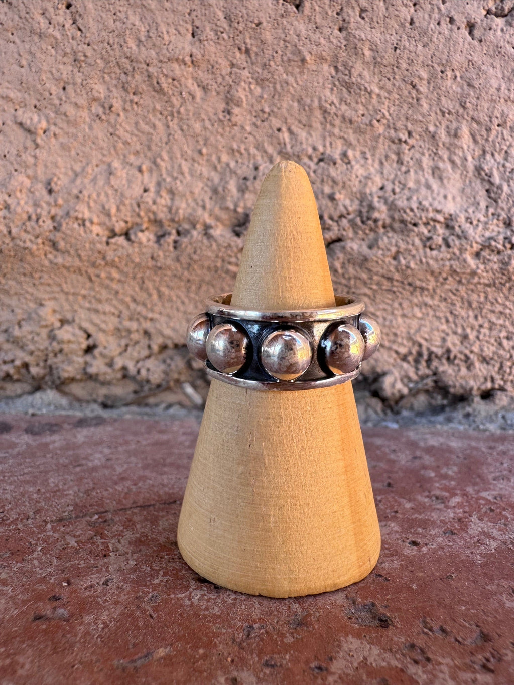 Handmade Brushed Sterling Silver 6mm Rocker Stacker Adjustable Band Ring