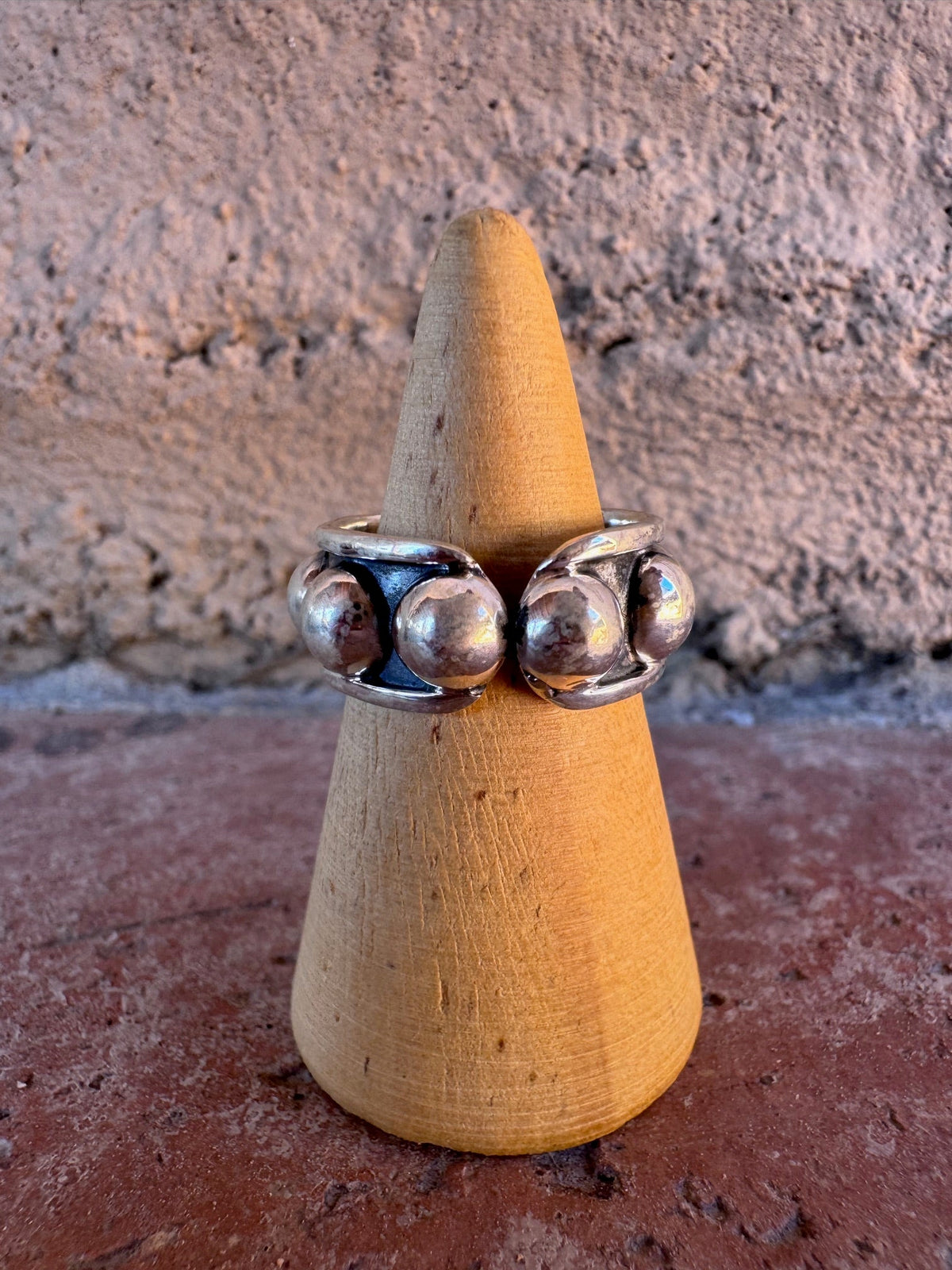 Handmade Brushed Sterling Silver 6mm Rocker Stacker Adjustable Band Ring