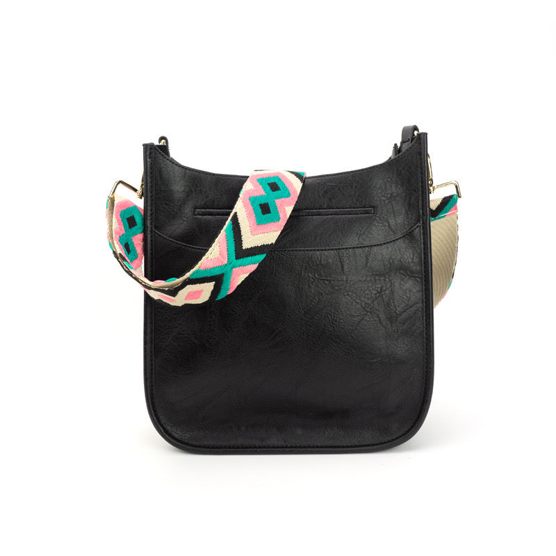 The Sailor | Zippered Crossbody Bag (Black) - Pick Your Strap