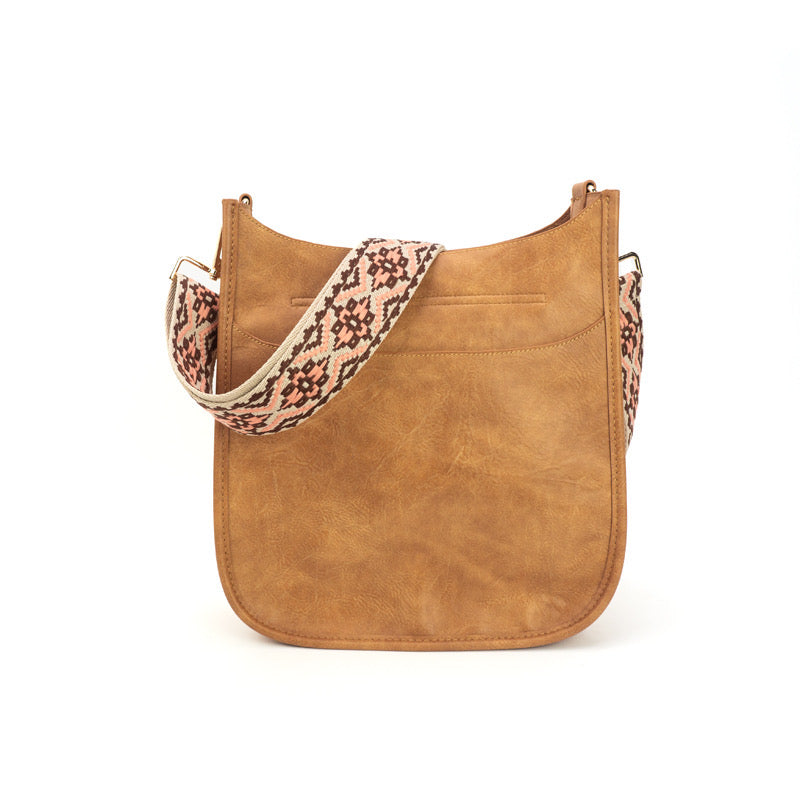 The Sailor | Zippered Crossbody Bag (Camel) - Pick Your Strap