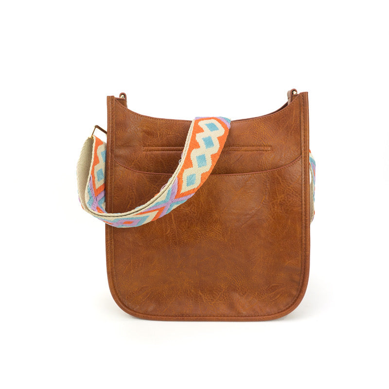 The Sailor | Zippered Crossbody Bag (Brown) - Pick Your Strap