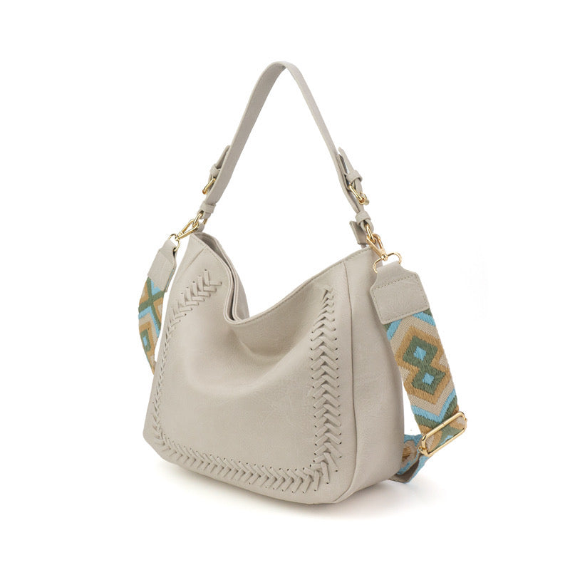 The Harper | Cross Stitch Messenger Bag