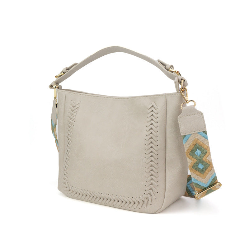 The Harper | Cross Stitch Messenger Bag