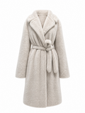 Eden Faux Mink Effect Fur Coat in Ivory