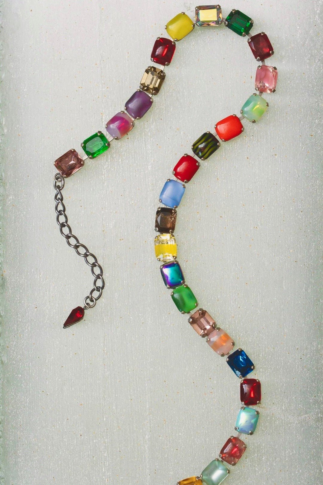 Layering Choker in Aurora Baguette (Silver)