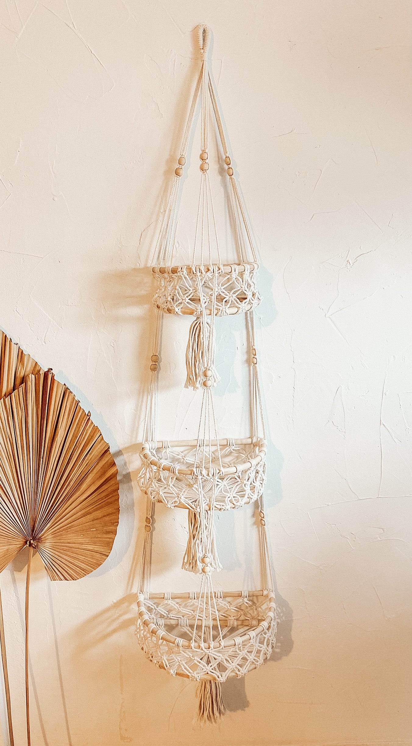 Macrame Hanging Wall Basket