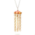 Red Copper Jellyfish Necklace