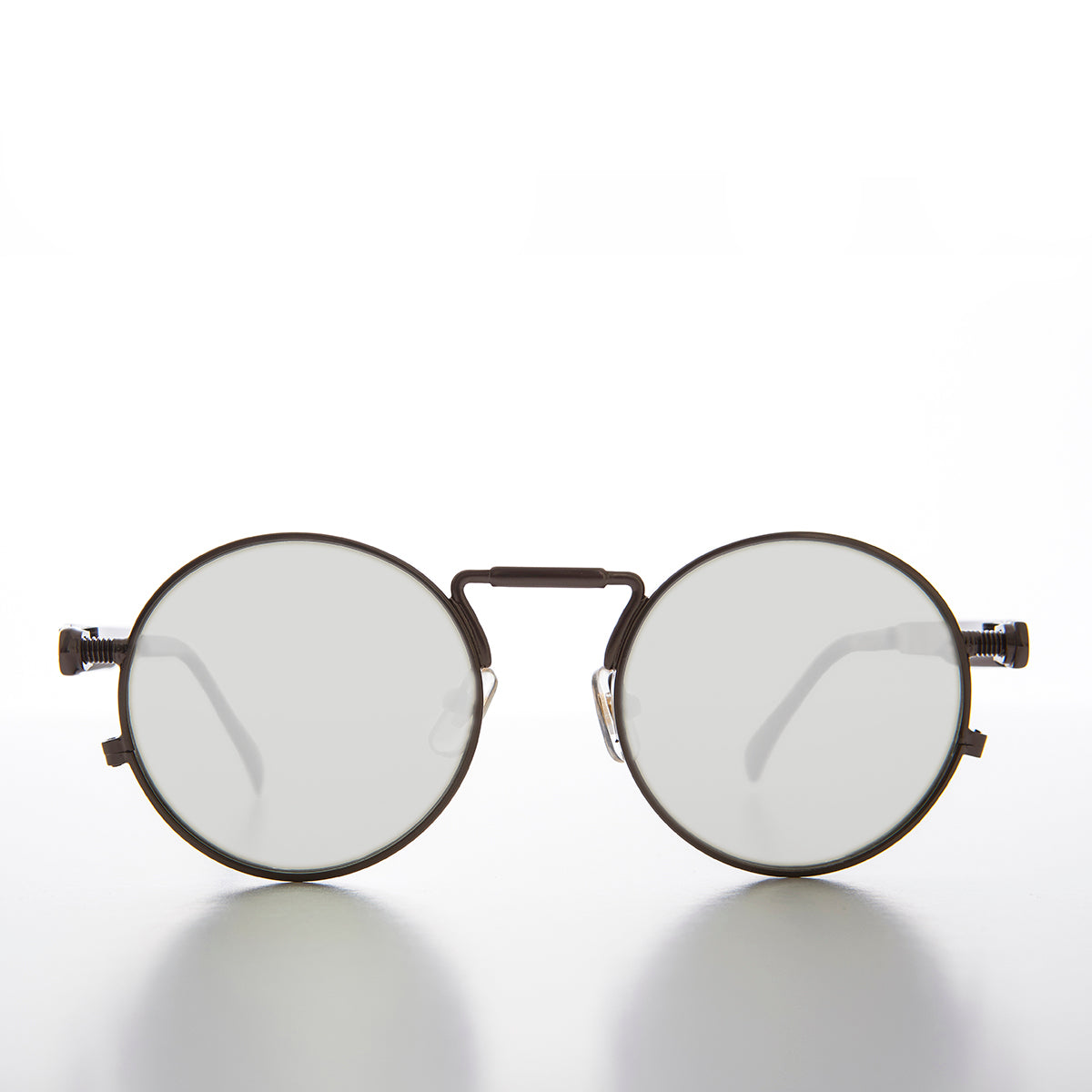 Round Gunmetal Metal Goth Steampunk Sunglass - Ivan 5