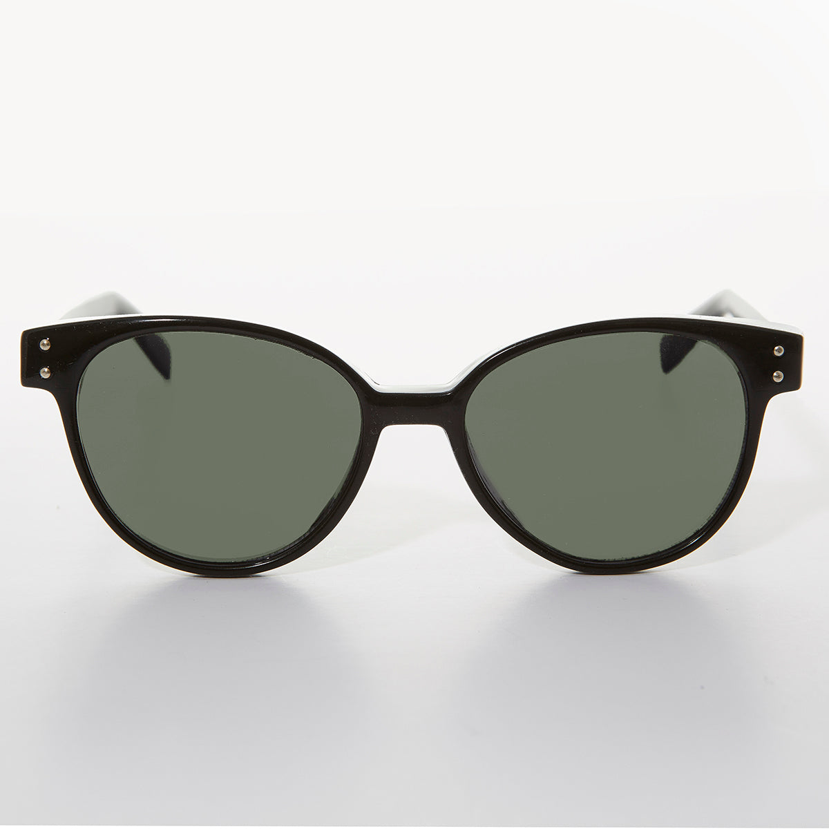 Round Horn Rim Cat Eye Women's Vintage Sunglass - Jackson