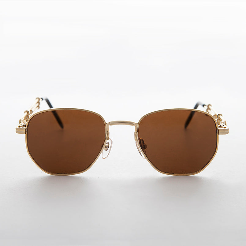 Square Vintage Sunglass with Industrial temples - Jagger