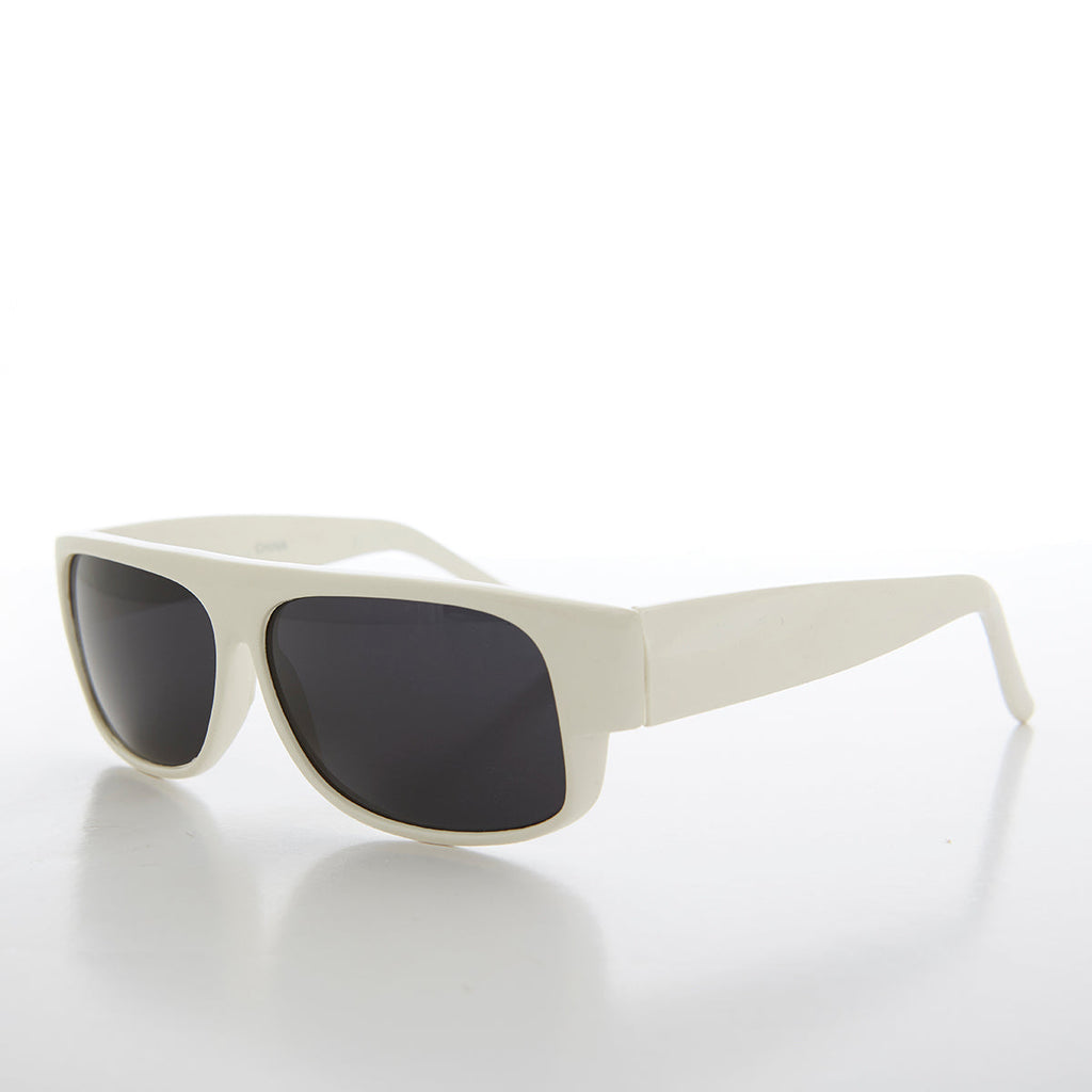 White Flat Top Vintage Sunglass - Jamal